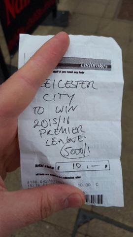 Ladbrokes's tweet photo. Congratulations to all 47 customers who backed Leicester to win the Premier League at 5000/1 #LCFC https://t.co/FHvwx8fBnf