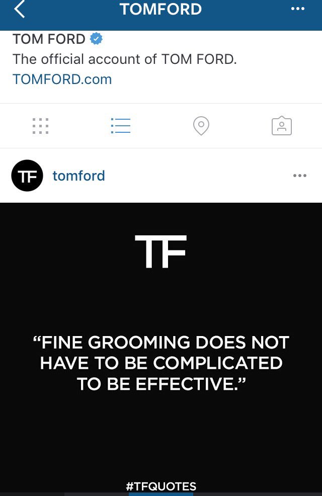 zapp's tweet photo. TOM FORD verified quoting TOM FORD official by TOM FORD on TOM FORD hashtag #TFquotes https://t.co/rhsh7cs4Ga