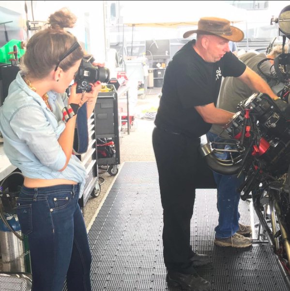 eurotrashannie's tweet photo. #eurotrashstyle #behindthescenes @globesupply setting up the shot #nhraspringnationals #speedmeetsstyle https://t.co/hYVwe7tFDh