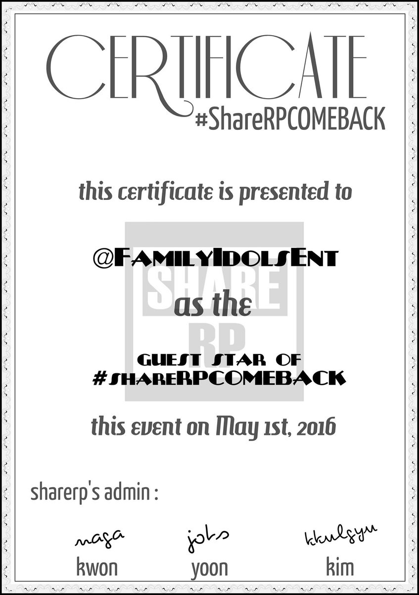 ShareRP's tweet photo. Terimakasih @FamilyIdolsEnt udah partisipasi ramein acara #ShareRPCOMEBACK sukses terus dan makin solid! ❤ https://t.co/m1iJCRW5d1