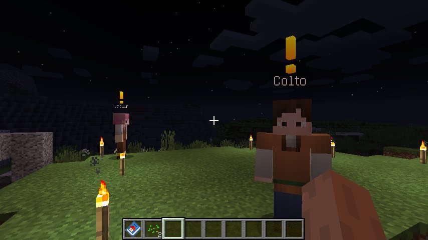 ckhbox's tweet photo. WoW style quest mark! The quest system is coming @wilusy #villagebox #minecraft https://t.co/85Hg5vHckS