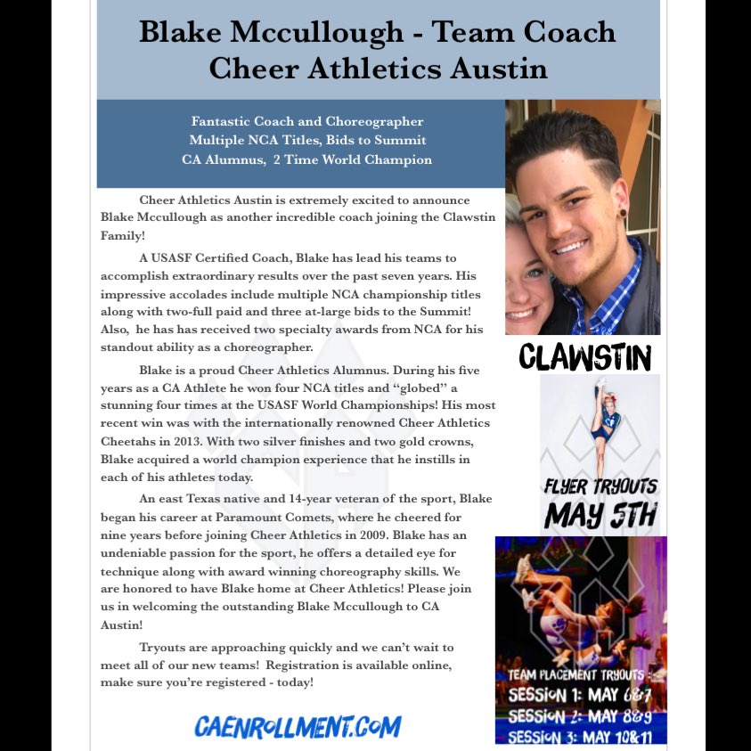 Excited to introduce Blake as a new addition to our staff! Join Blake and the rest of staff for the 2016-17 season!💙