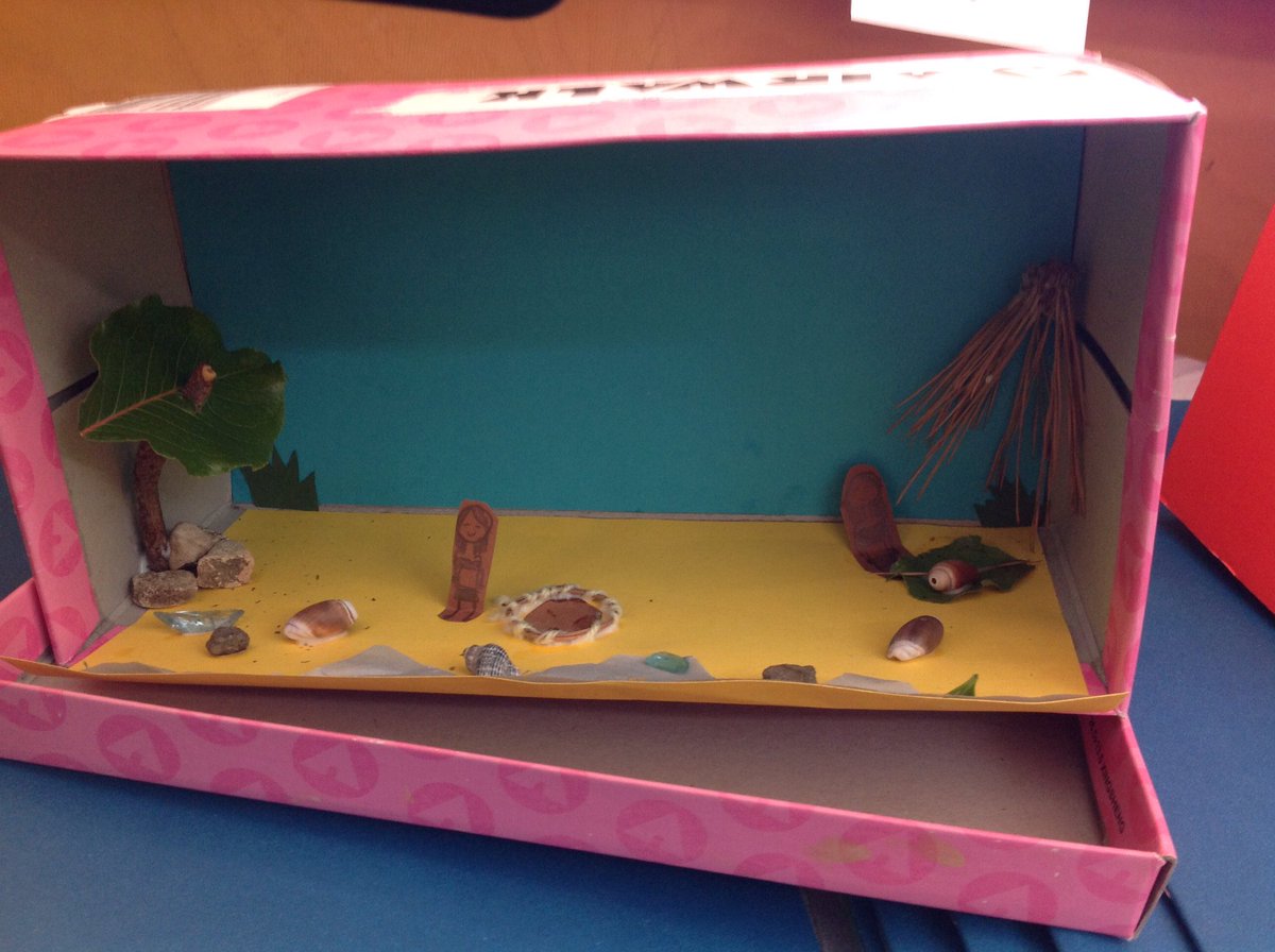 mrsgatesclass's tweet photo. We are doing Chumash shoe boxes this week because we are learning about the Chumash. -Thomas https://t.co/HakyPzHdff