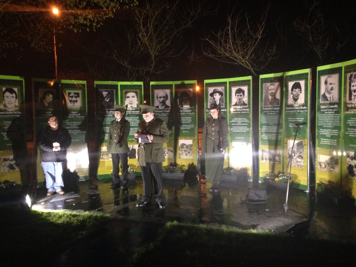 AMacCartaine's tweet photo. Dawn vigil to commemorate the Leaders of 1916! Jointherising https://t.co/6h3qb2JYnY