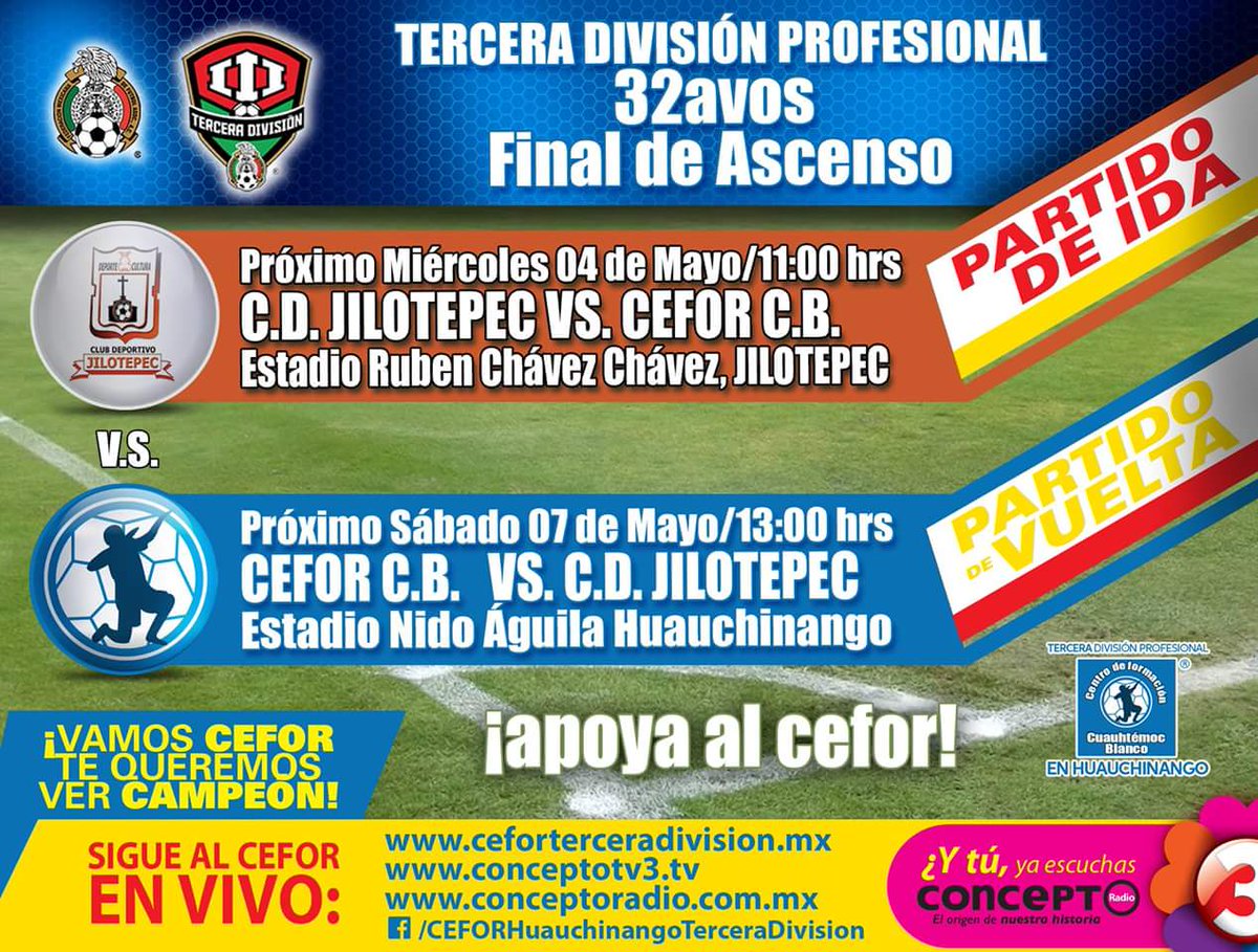 cefor_cb10's tweet photo. Apoya al equipo 3a.Div #CEFORCB Huauchinango en las finales de ascenso.#SiSePuede
#VamosCEFOR #TeQueremosVerCampeón https://t.co/WzHKONj6Z6