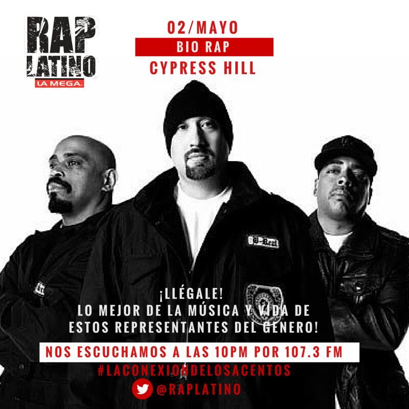 raplatino's tweet photo. Llegale al #BioRap de @cypresshill por @raplatino en @LaMega107 en el Mic @psychowoof4to https://t.co/e7Y5166Ewp