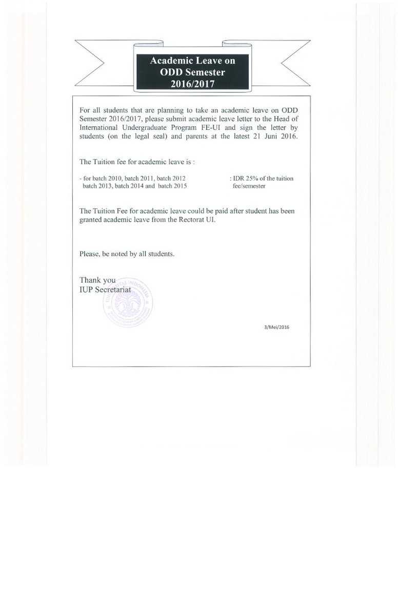 kkifeui's tweet photo. Announcement : Academic Leave on ODD Semester 2016/2017 https://t.co/yWaCfDkBbY