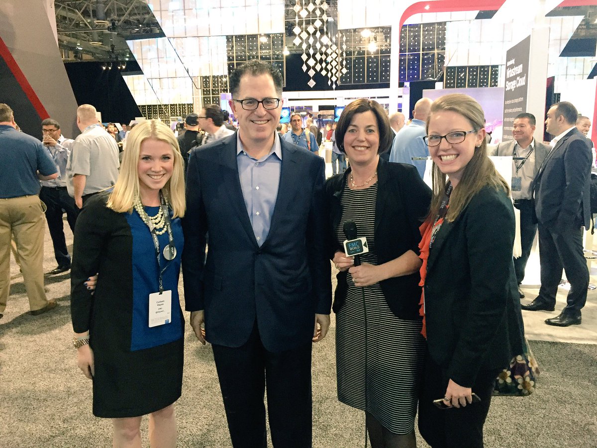 jessicamullan9's tweet photo. Thanks @MichaelDell for chatting w/ the EMC in :60 team and a big "welcome to the family" from all of us! #EMCWORLD https://t.co/zdKyaPWGfY