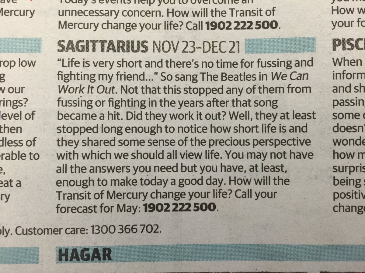 natbane's tweet image. Jonathan Cainer died today. A Sagittarius. Today's Herald Sun. Creepy