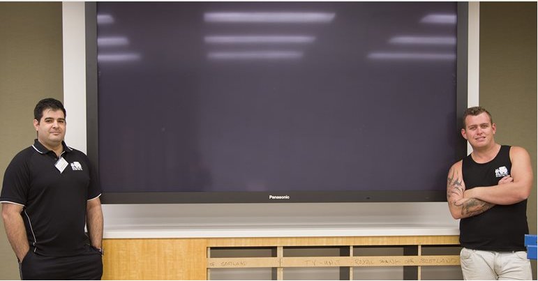 two_men's tweet image. Watch Two Men and a Truck Move the Worlds Largest TV Here - bit.ly/1N4BkCt