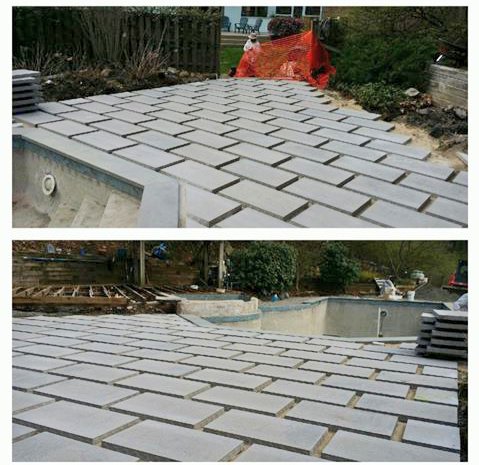 stoneworksmi's tweet image. Terrazzo pool deck