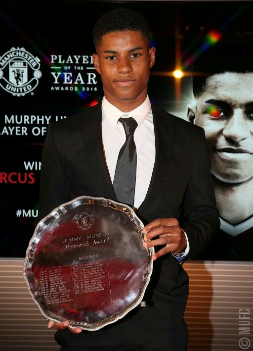 indomanutd's tweet photo. Congratulations Marcus Rashford as Manchester United U18 players of the years https://t.co/aQfPueYOqV
