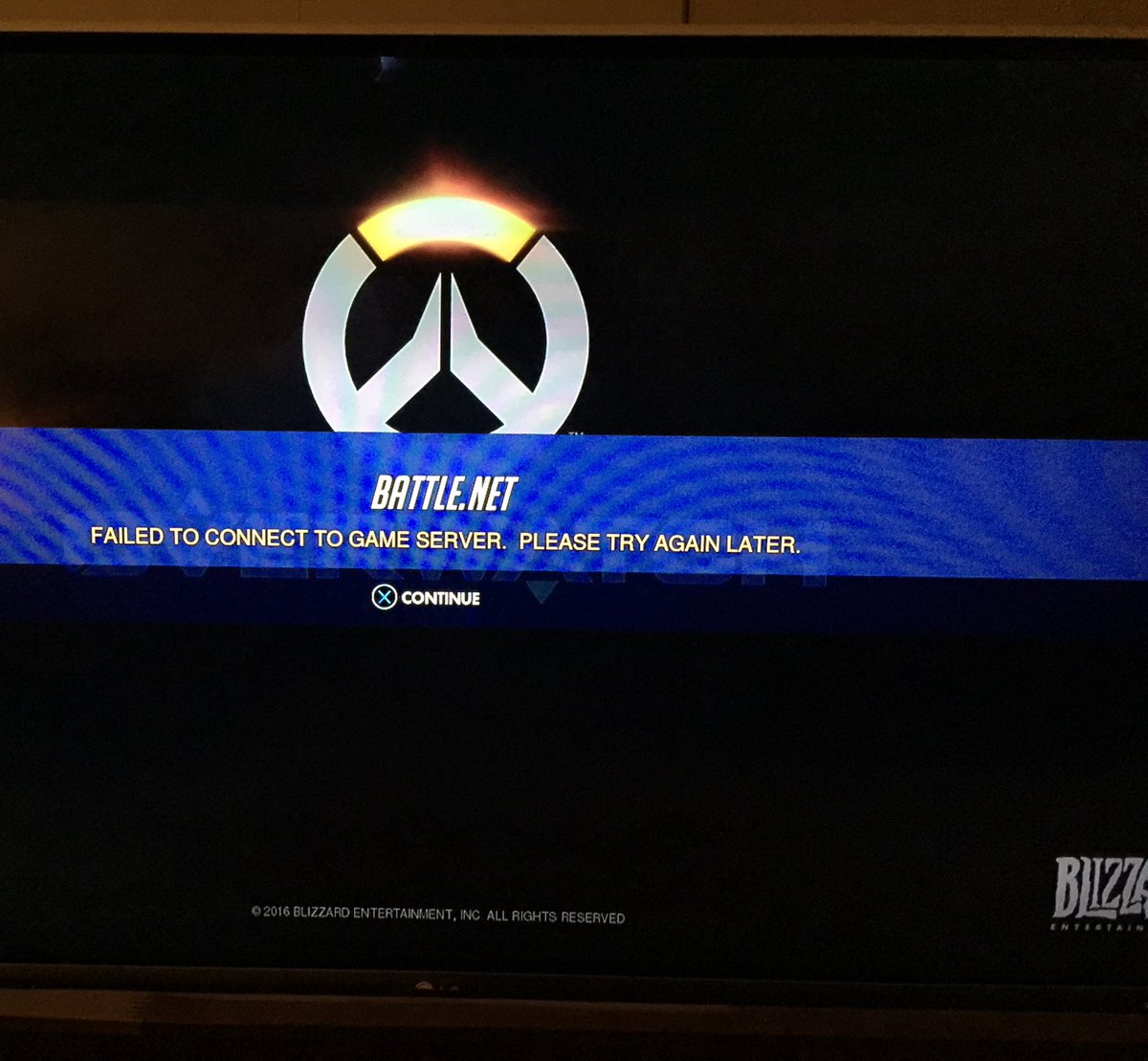 MonkeyKingFlo's tweet photo. @PlayOverwatch why am i getting this error on ps4 login? connected to psn/wired lan/key entered -servers overloaded? https://t.co/jZcKkuFmZe