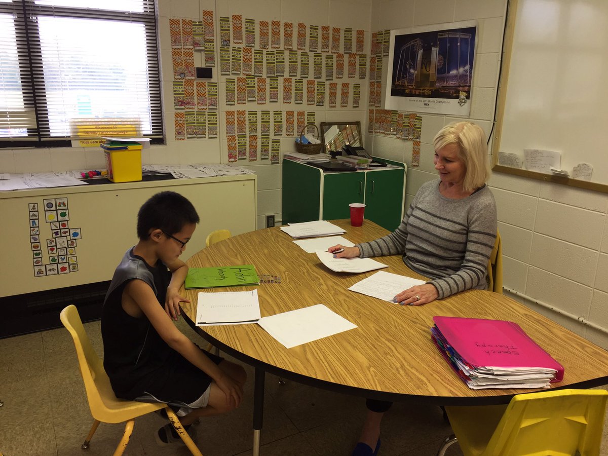 Shout out to Mrs. Mills our SLP.  Working hard to help students meet their goals! #sjsdproud #ellisonrocks