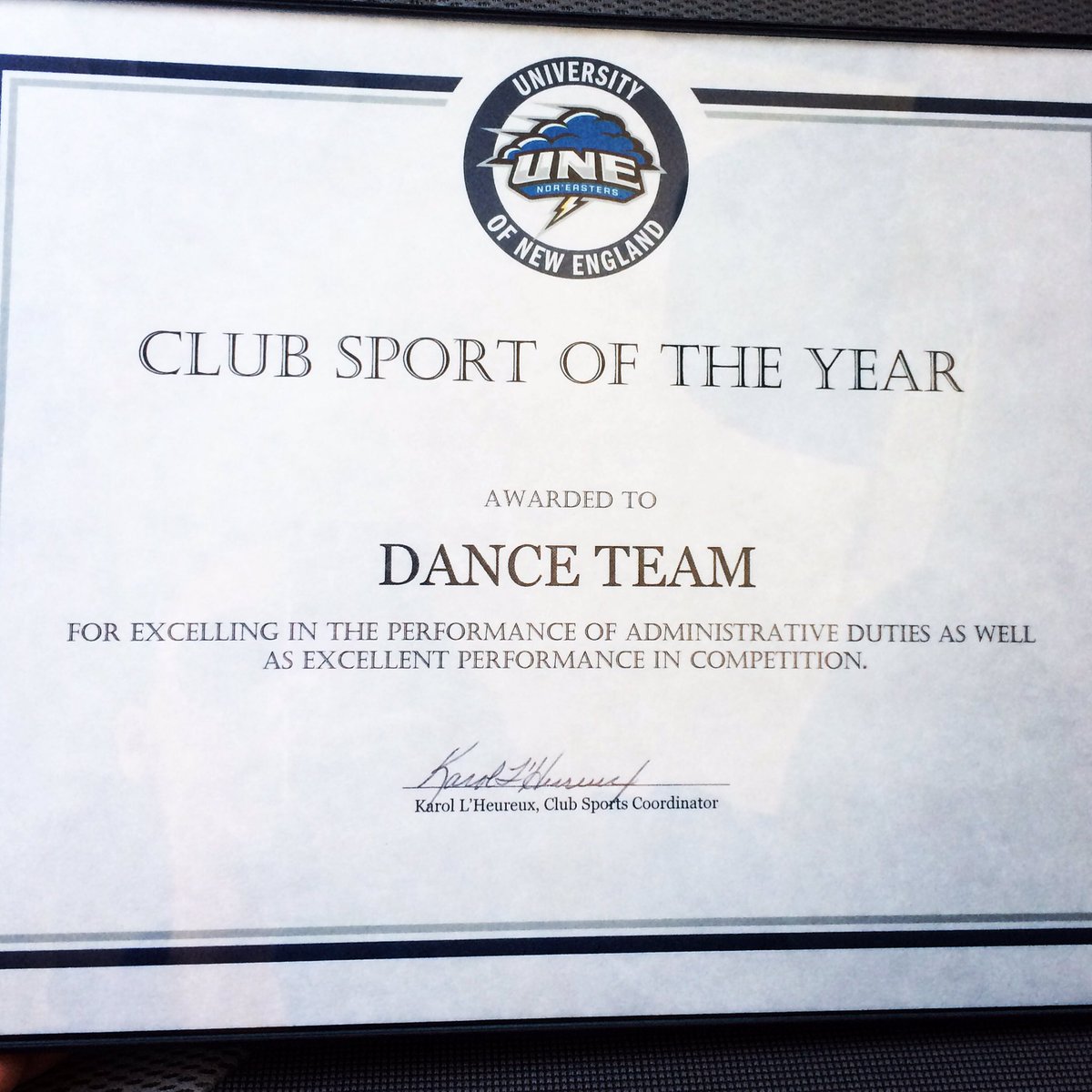 We are honored to be nominated as club sport of the year! Hard work pays off! #unedance #uneclubsports