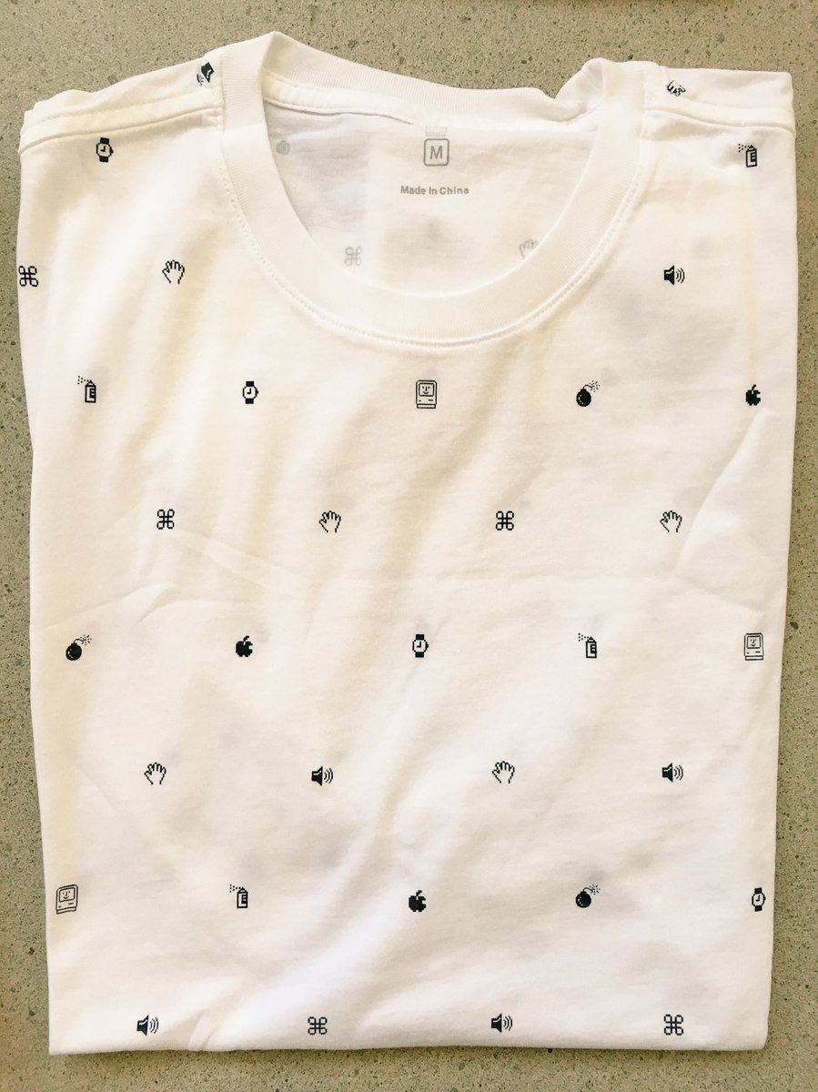 cabel's tweet photo. It is INCREDIBLY awesome that these are official Apple shirts. 😍 Available only at the 1 Infinite Loop Apple Store. https://t.co/TI0Eb1F57e