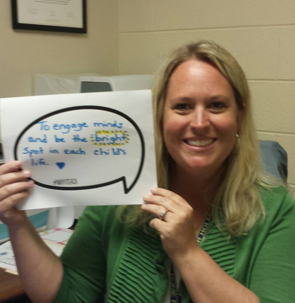 TransylvaniaSch's tweet photo. "To engage minds &amp; be the ~bright~ spot in each child's life." Carrie Norris #BESBees #whyiteach #thankateacher https://t.co/jCElovTYER