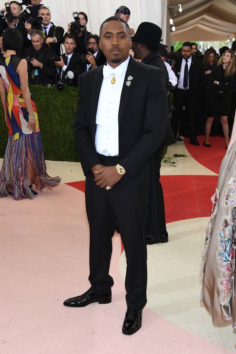 HYPEBEAST's tweet photo. #MetGala: "The Don" @Nas in @PublicSchoolNYC. https://t.co/COosogwFtq