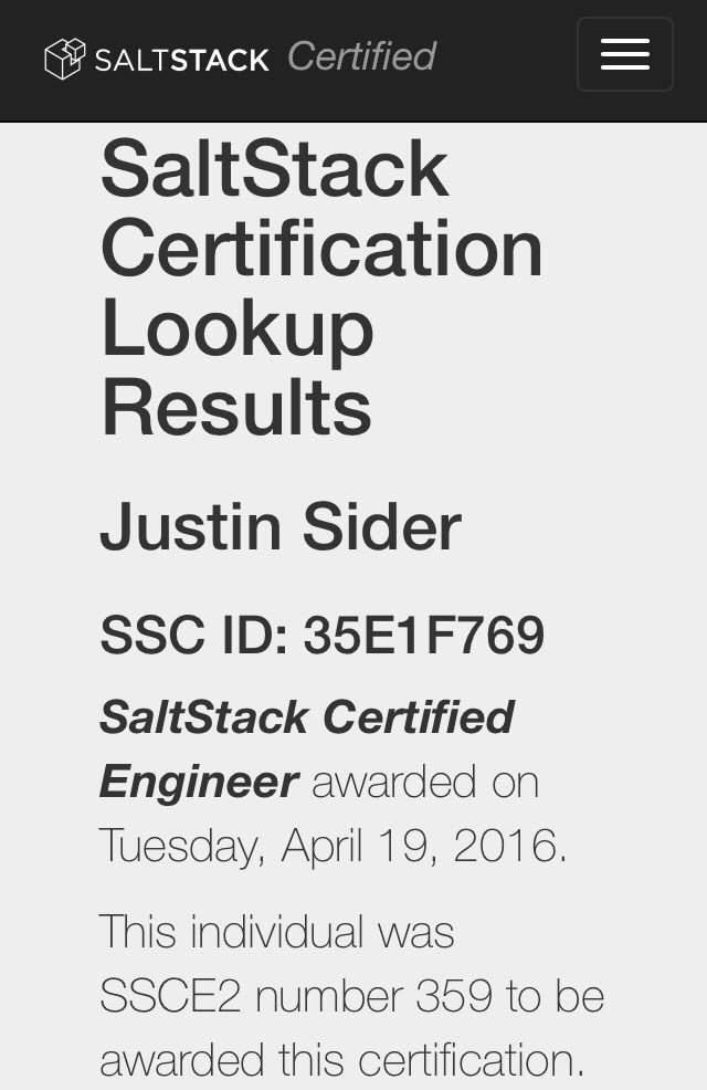jpsider's tweet photo. It's officially official! @SaltStack @TeamBelay #359 well worth the wait! #saltconf16 #BelayDevice https://t.co/5pR1Rh6bUx