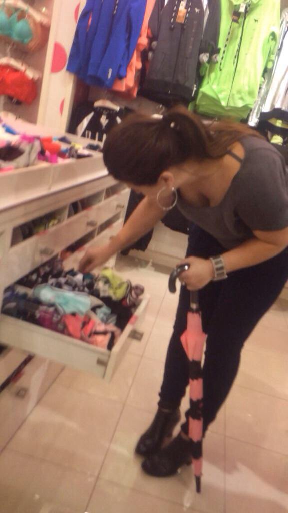 CreepLovePINK on X: Hot Lady panty shopping at VS from