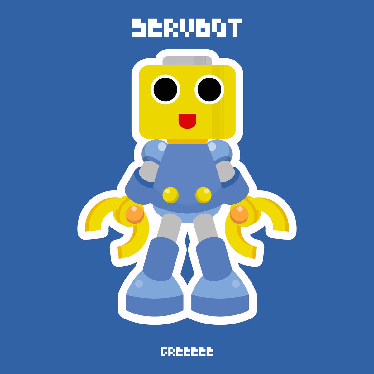 firstneevha's tweet image. #greeeeevectorart #servbot #megaman #rockman #fanart #vectorart #graphic #graphicdesign #assemblyapp