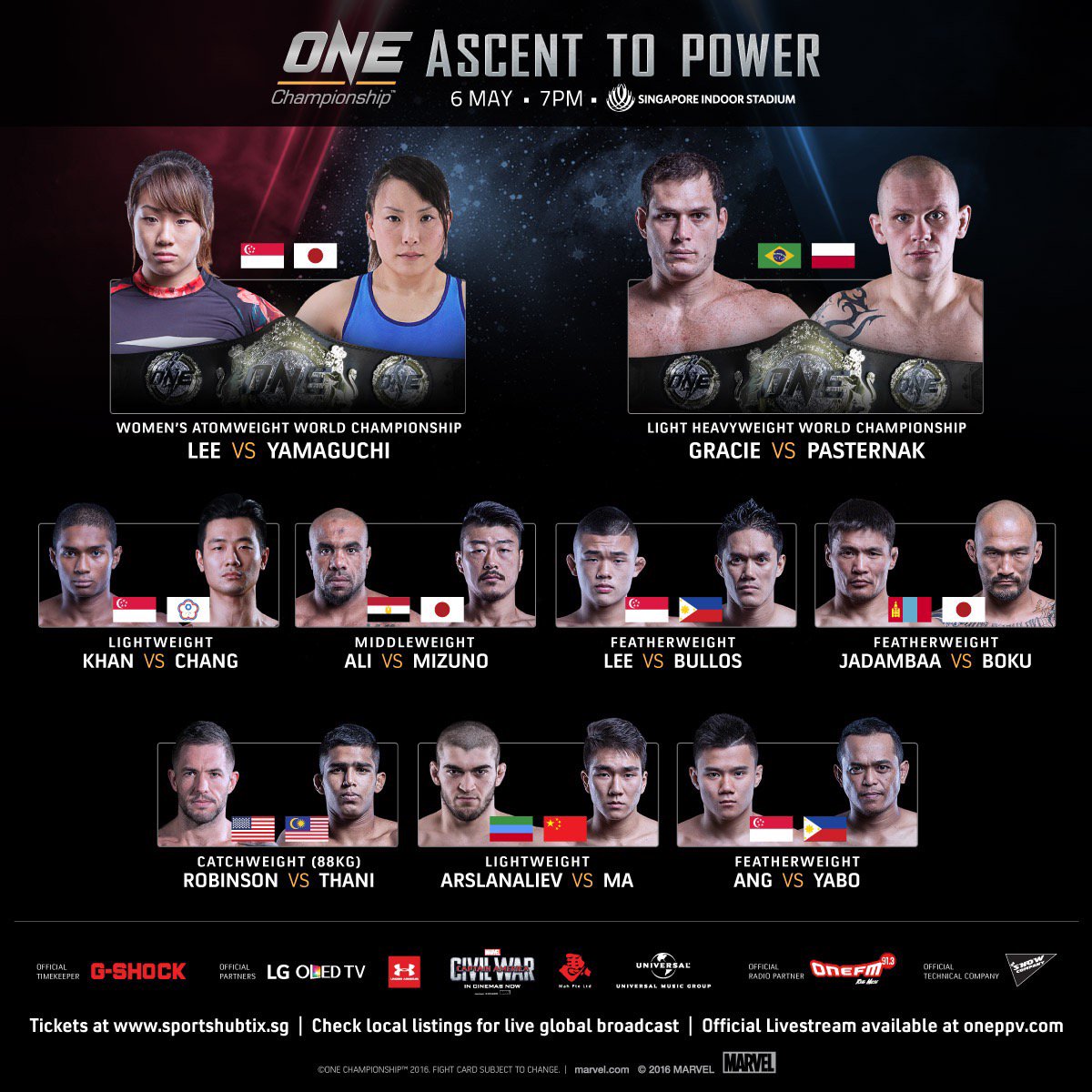 JasonL_SG's tweet photo. RETWEET THIS: I'm giving away 5 #ONEPPV codes for Friday to my top 5 re-tweeters this week. Set your notifications! https://t.co/vCpLoFNPQR