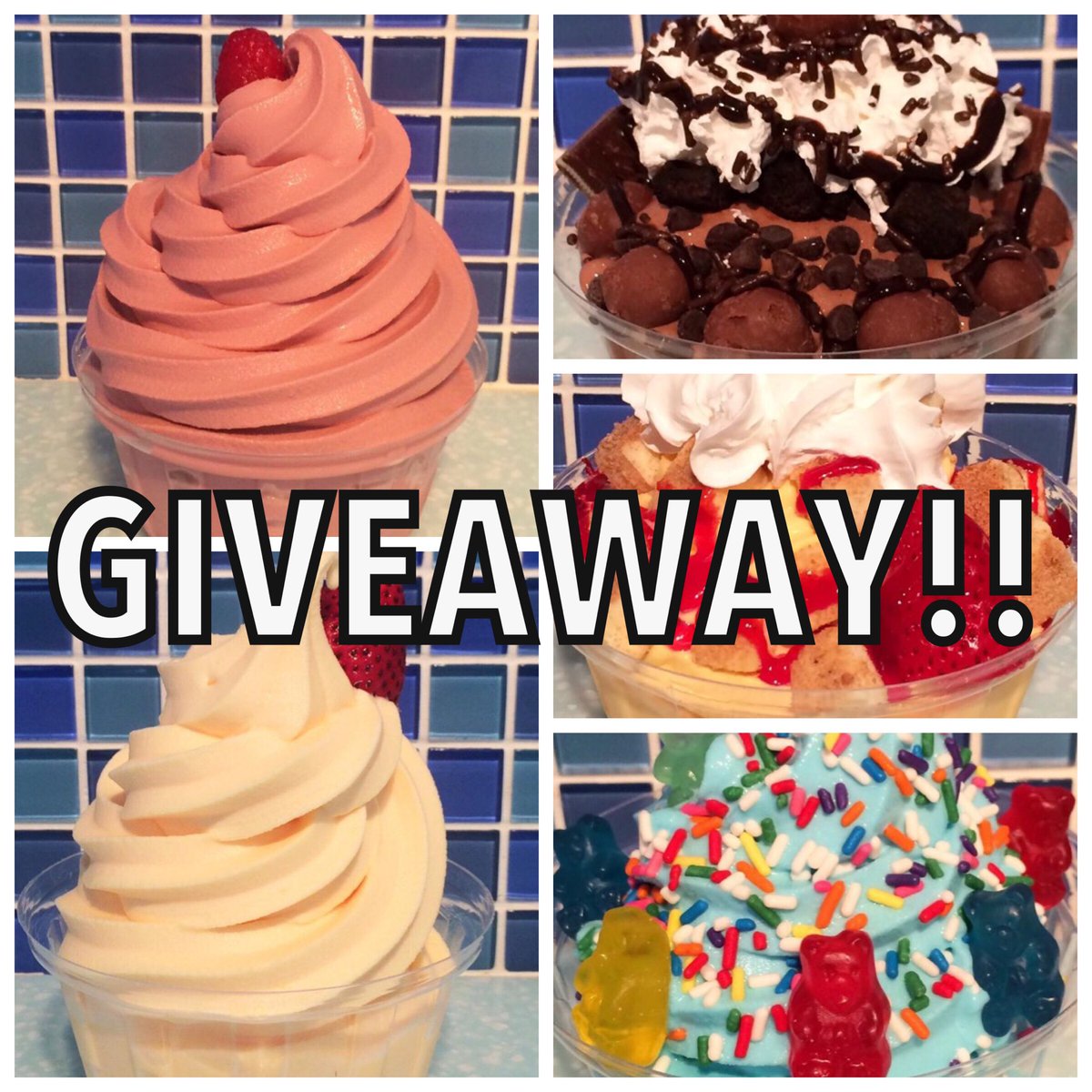 GIVEAWAY TIME!! Follow &amp; Retweet for your chance to win a $20 Berrywinkle Gift Certificate! #Free #Froyo 🙌🏼