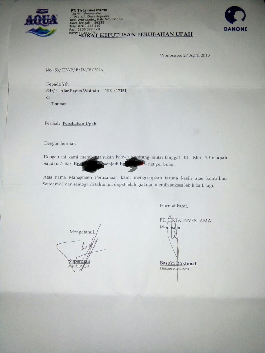 Ajar_Bagus's tweet photo. Alhamdulillah, turun juga surat perubahan gaji'nya. Next bismillah... https://t.co/uOValjOt78