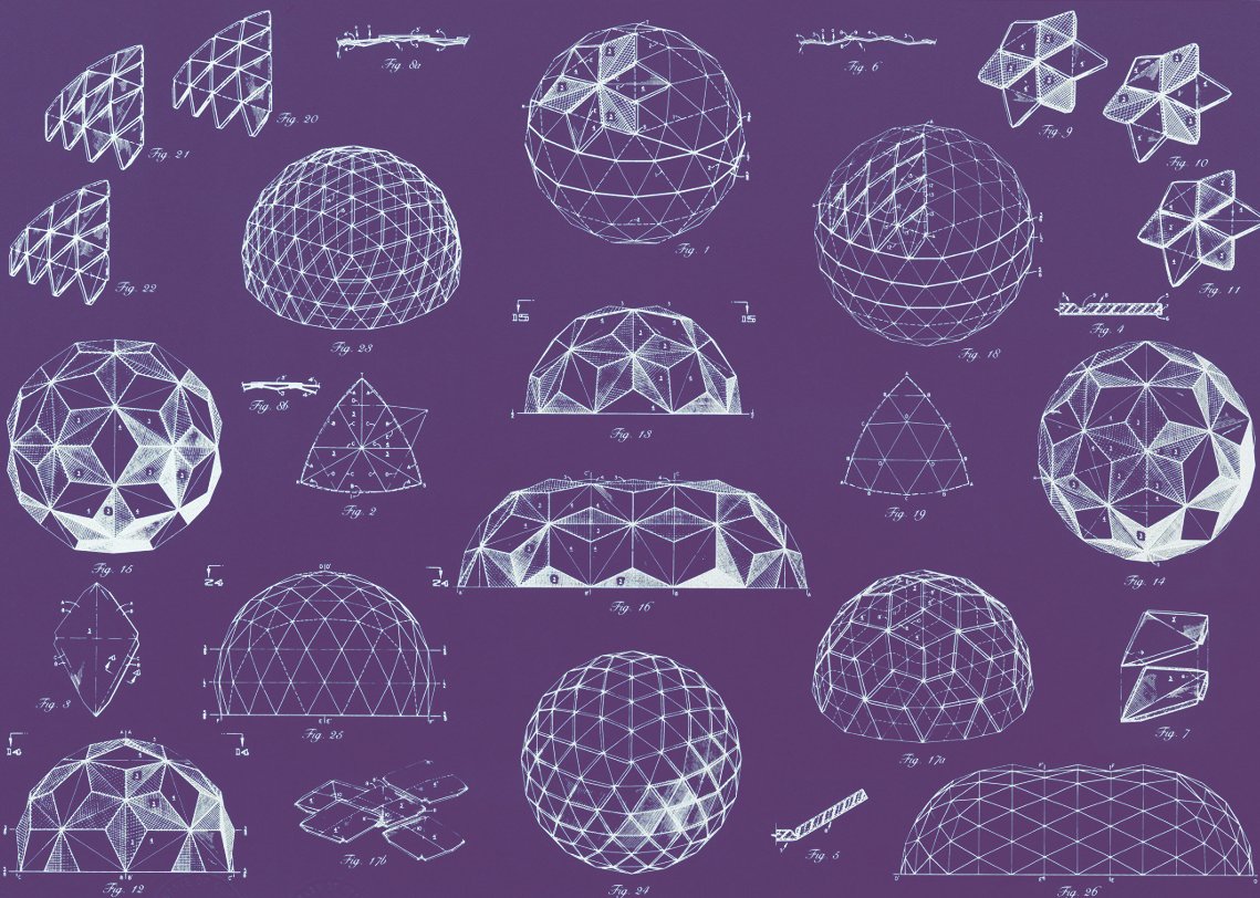 MsHoughton's tweet photo. Presenting my greatest feat of today: turning my Bucky Fuller blueprints into purpleprints. #devwife #femmesinSTEM https://t.co/q0OCNnDQRl