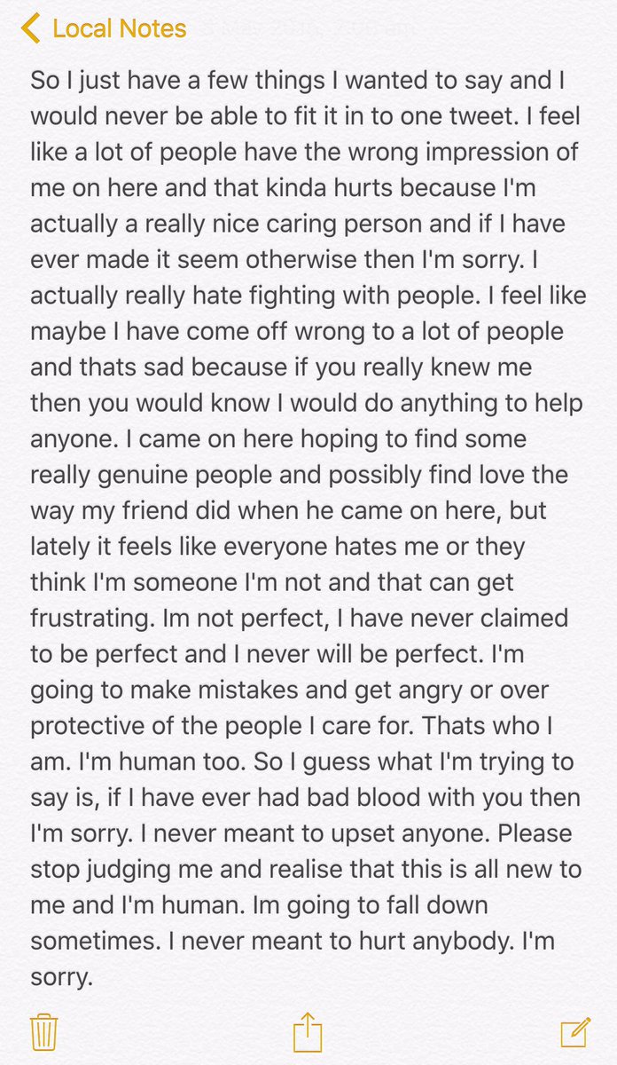 So I just wanted to say this before I go... I'm sorry.