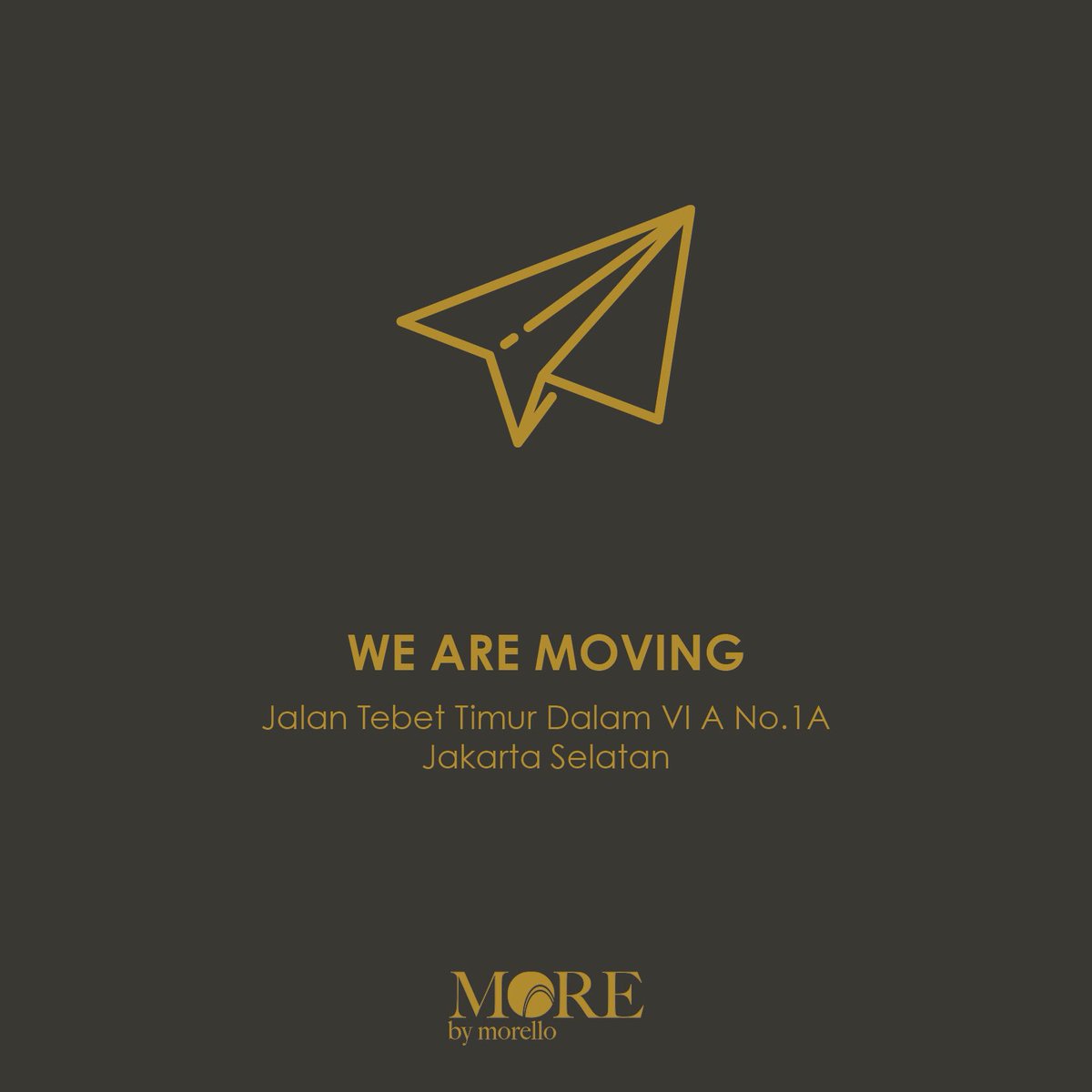We are moving to a new office location. Please note our new address: Jl Tebet Timur Dalam VI A No. 1A, JKT 12810.