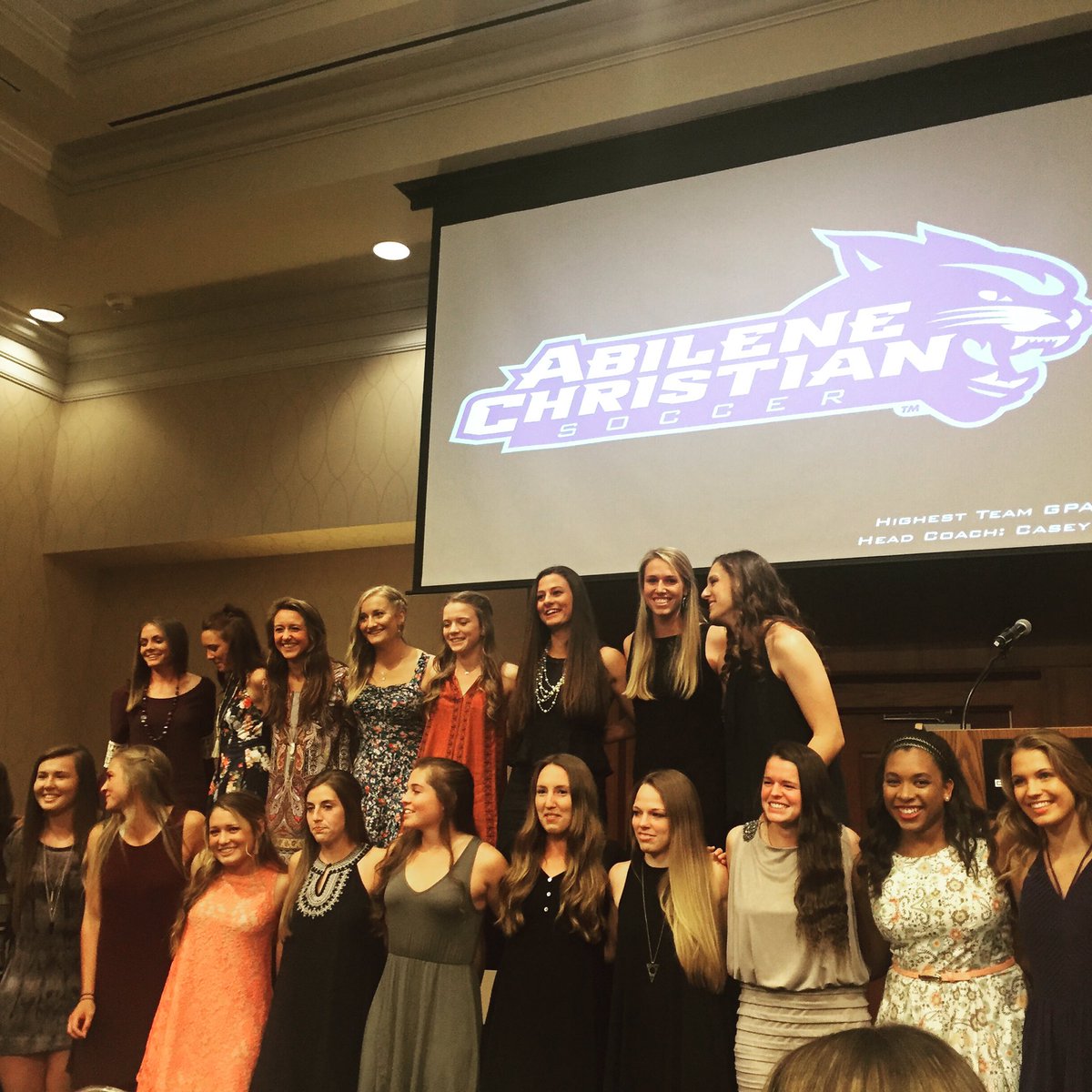 ldeleon5's tweet photo. Great time at the @acusports Student-Athlete Awards banquet! Congrats to @ACU_Soccer on the highest team GPA award! https://t.co/2HGt1pkEsP