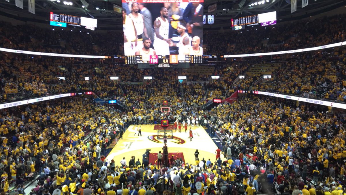 zach_mammana's tweet photo. Game 1 in the books!! #ALLin216 #QuestForARing https://t.co/KagRObvaVk