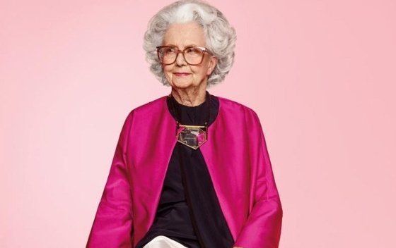 AOL's tweet photo. British woman is to become the first 100-year-old model to appear in Vogue: https://t.co/mnBbdipUJM https://t.co/0ZfkQdMTaT