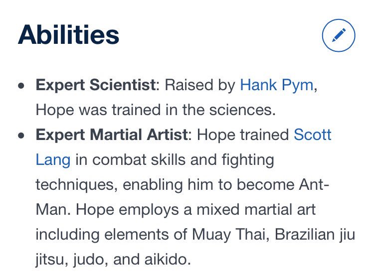 MU_HVDyne's tweet photo. || Hope's abilities and equipment so far. Actually, excited to see her in the Wasp suit in 2018. https://t.co/315mmopIVZ