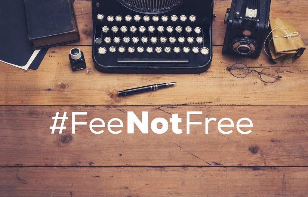 Exposure and experience don’t pay the bills: feenotfree.co.uk #feenotfree #freelancelife