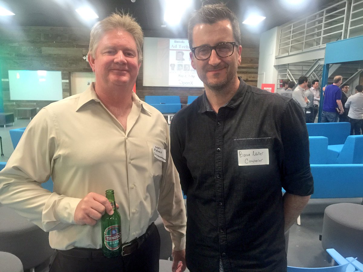 DigitalLA's tweet photo. Networking continues at our #LAadTech panel @stevens1 @tsingtao_usa @ctrlcollective https://t.co/gZ7kFFIlj1