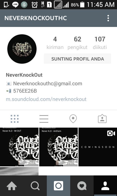 Instagram baru .follow ig:neverknockouthc thanks