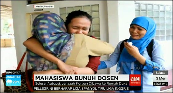 CNNIDdaily's tweet photo. Tersangka pembunuhan terhadap dosen sempat dirawat di IGD setelah sebelumnya dipukuli oleh massa. #NewsReport https://t.co/DkLaxteSJe