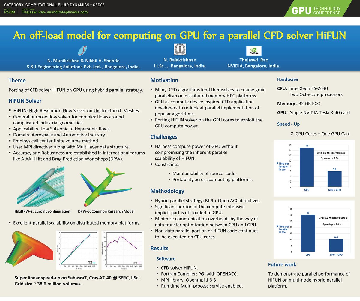 HiFUN_Solver's tweet image. HiFUN Solver Poster at NVIDIA GPU Technology Conference 2016 - San Jose, CA Link: lnkd.in/eVirJCn