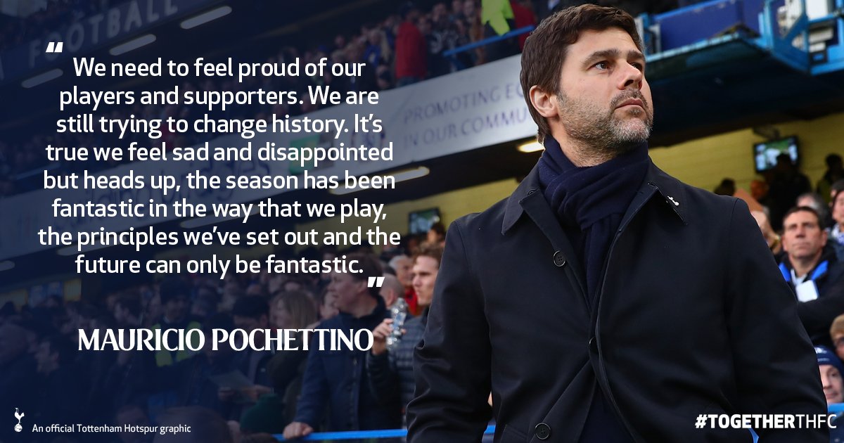 SpursOfficial's tweet photo. Good morning. Start your day with these wise words from Mauricio. #COYS #TogetherTHFC https://t.co/e1b5yywIG6