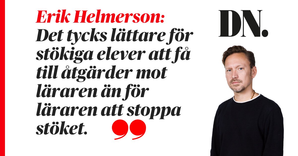 Lärarna behöver återfå kommandot över sin arbetsplats, skriver <a href="/Erik_Helmerson/">Erik Helmerson</a> dn.se/ledare/signera… #skolpol
