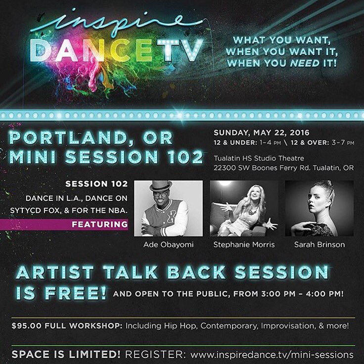 @InspireDanceTV <a href="/ADEEVERYDAY/">Ade Obayomi</a> ⚡️⚡️⚡️ Portland, don't miss it.