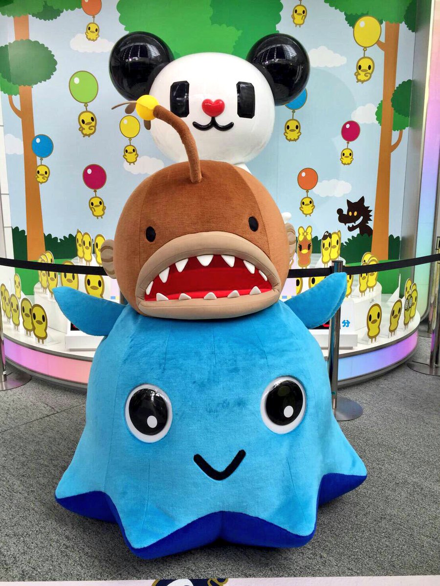 シンカイゾクと記念撮影】 メンダコのメンタくんと、チョウチン