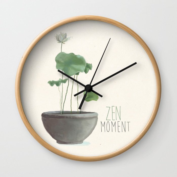 MarionWesterman's tweet photo. Iedereen zou zo'n klok moeten hebben...#Zen momentje! 
#illustration #society6 #clock https://t.co/4KH4E3s0RM