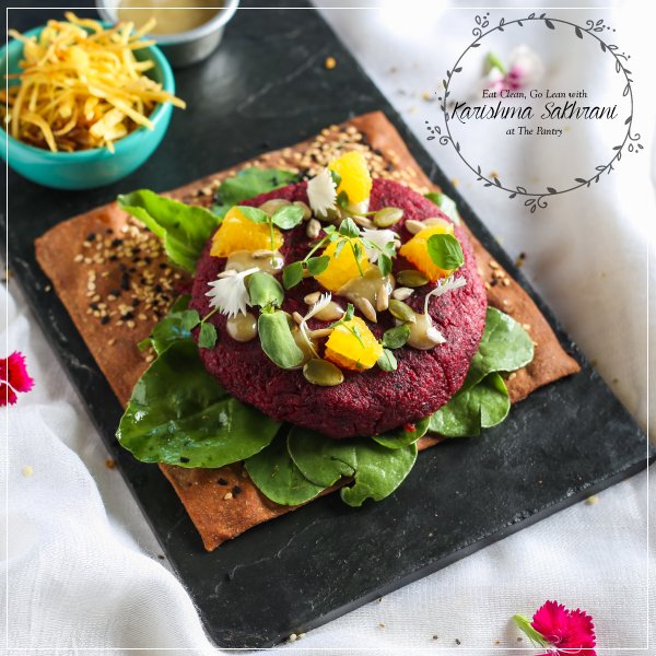 ThePantryMumbai's tweet photo. The fun begins when you think beyond the bun! Presenting the quinoa-beetroot-sweet potato burger 
#EatCleanGoLean https://t.co/6oIf6EAvx6