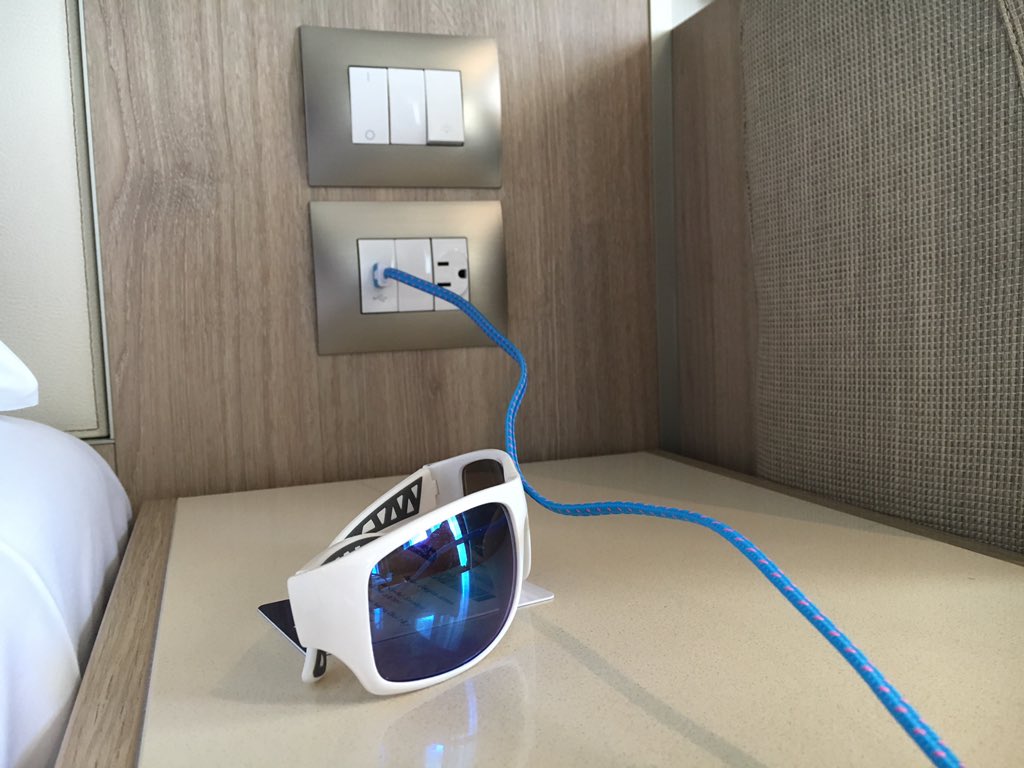 CruiseRadio's tweet image. My @HALcruises #Koningsdam stateroom has 3 USB &amp;amp; 5 outlets! Bedside 2. Good for a technology geek like me. #cruise