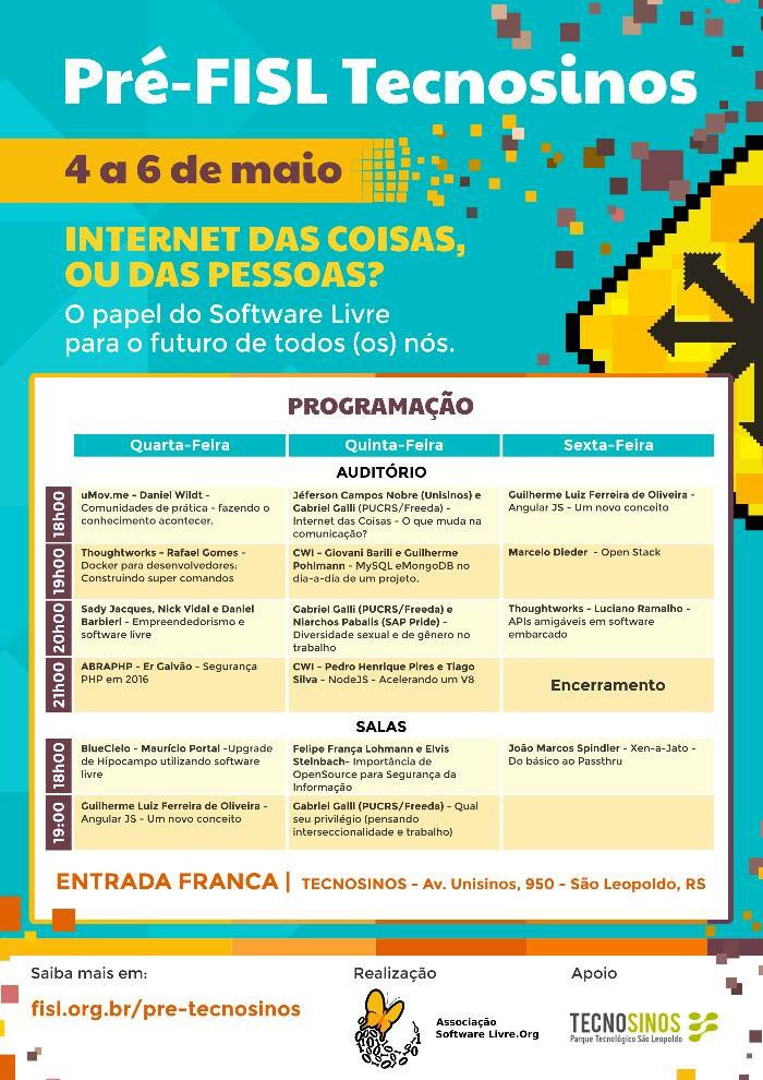 dwildt's tweet image. Dia 4/maio começa o pré-FISL. #uMovme presente colaborando com palestra sobre comunidades de prática! #Conhecimento