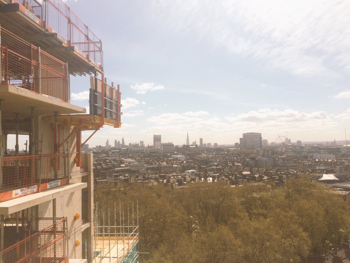 Great views across to the City from Chiltern Street site this morning!