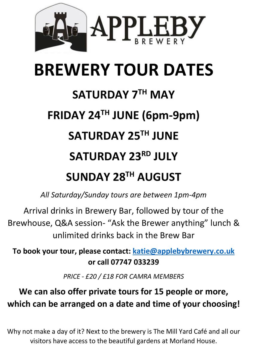 VisitEden's tweet photo. Fancy a tour of @ApplebyBrewery? - one of the UK's newest breweries, brewing traditional British Ales in Morland https://t.co/qYa6UrbfJO